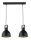 Industrial H&auml;ngelampe Schwarz Gold bis 0,7 m L:38 cm