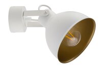 Flexibler Wandstrahler Industrial Metall Wei&szlig; Gold E27
