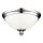Deckenleuchte LORIN Wei&szlig; Nickel &Oslash;33cm Flur Lampe
