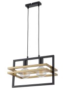 Schwarze Pendelleuchte Gold Metall bis 0,8 m L:40,5 cm