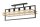 Deckenleuchte Schwarz Gold L:76 cm 5-flammig E27