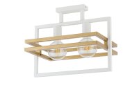 Deckenleuchte Weiß Gold Metall E27 40,5 cm lang...