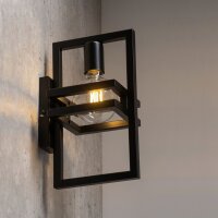 Kleine Wandlampe Metall Schwarz dekorativ E27 H:31 cm