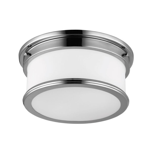 LED Badlampe Decke IP44 rund blendarmes Glas Ø32cm