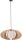 Stoff Pendelleuchte Beige Eiche blendarm E27 rund