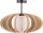 Deckenleuchte Eiche Holz Stoff Beige E27 &Oslash;51 cm gro&szlig;