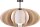 Holz Deckenleuchte Eiche Beige Stoff E27 &Oslash;44 cm rund