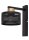 Schwarze Wandleuchte Metall Gold Akzent T:22 cm elegant