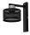 Wandlampe Metall Schwarz Silber H:25 cm E27 klein