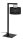 Tischlampe Metall Schwarz Silber Lesen 45 cm stylisch
