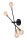 Metall Wandlampe Schwarz Gold 4-flammig B:62 cm E27
