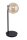 Nachttischlampe Schwarz Metall Glas Bernstein 44 cm G9
