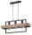 Holz H&auml;ngelampe Metall Schwarz E27 61 cm l&auml;nglich