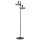 Moderne Stehlampe Schwarz Metall Holz Lesen 160 cm groß