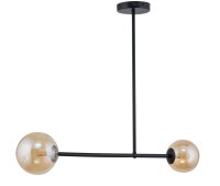 Deckenlampe Bernstein Glas Metall 2-flammig G9 blendarm