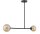 Deckenlampe Bernstein Glas Metall 2-flammig G9 blendarm