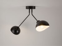 Große Deckenleuchte Schwarz Weiß L:104 cm...