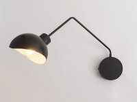 Wandlampe Schwarz Weiß Metall H:30 cm E27 stylisch