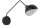Wandlampe Schwarz Weiß Metall H:30 cm E27 stylisch