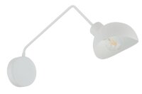Weiße Wandleuchte Metall E27 T:65 cm einflammig