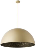 Runde Pendelleuchte Loft Schwarz Gold Metall E27...