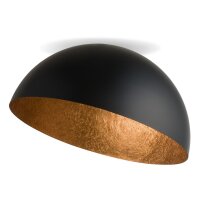 Deckenlampe Schwarz Kupfer Loft Metall E27 &Oslash;50 cm rund