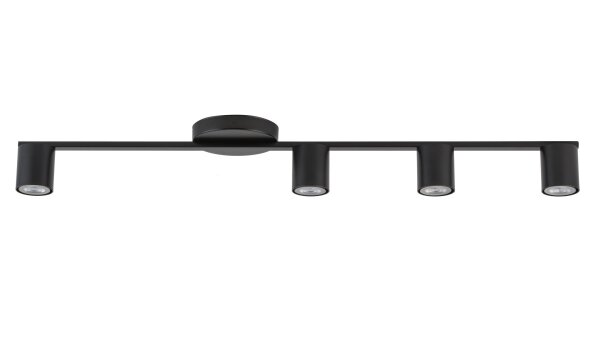 Moderne Deckenleuchte Schwarz Metall GU10 90 cm lang