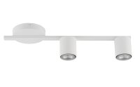 Weiße Deckenlampe Metall GU10 L:46 cm Zylinder Zeitlos