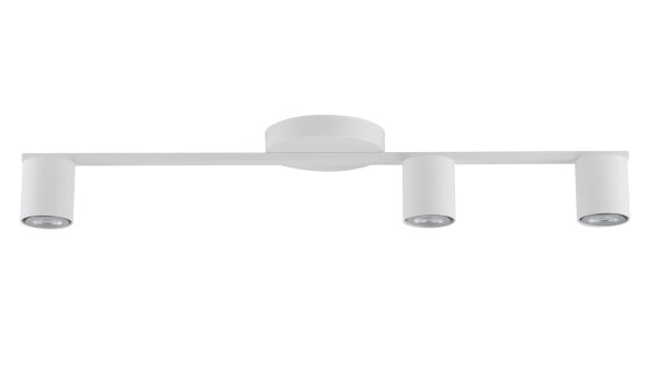 GU10 Deckenleuchte 3-flammig Metall Weiß 70 cm lang