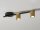 Längliche Deckenleuchte Schwarz Gold Metall GU10 46 cm