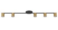 Deckenlampe Gold Schwarz 5-flammig 110 cm stylisch