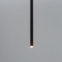 Schwarze Hängeleuchte Metall Zylinder G9 minimalistisch