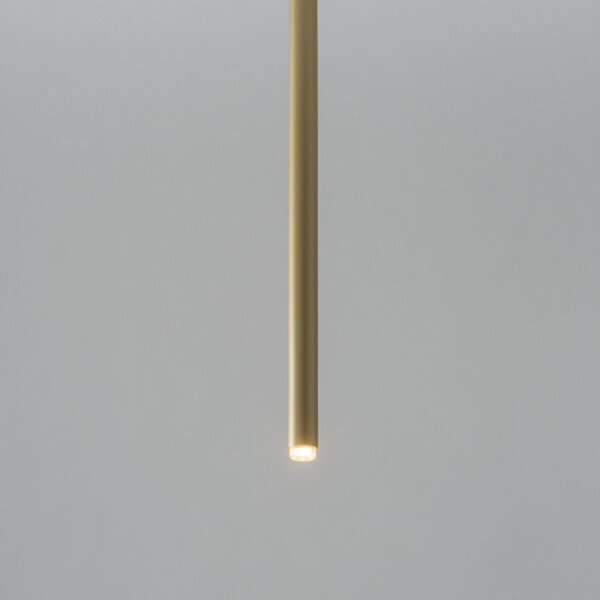 Kleine Pendelleuchte Gold Zylinder Metall B:5 cm G9