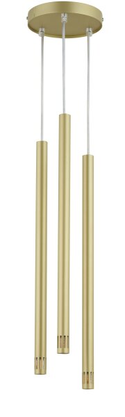 Goldene Pendelleuchte Metall Zylinder G9 Mehrflammig
