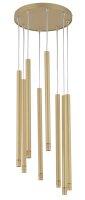 Goldene Hängelampe Modern Metall 8-flammig G9 Zylinder