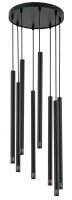 Runde Hängelampe Schwarz Metall G9 Ø30 cm...