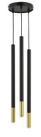 Pendelleuchte Messing Schwarz Gold G9 16 cm 3-flammig