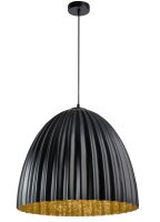 H&auml;ngelampe Schwarz Gold Loft rund &Oslash;50 cm E27 Metall
