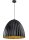Metall Pendelleuchte Schwarz Gold E27 rund &Oslash;70 cm Loft