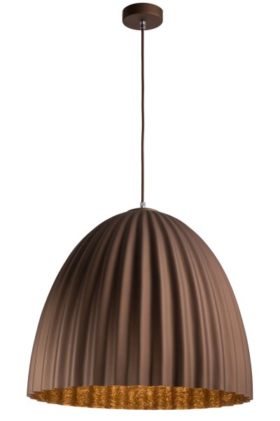 Hängelampe Braun Metall Loft E27 Ø50 cm rund dekorativ