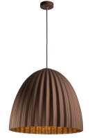 H&auml;ngelampe Braun Metall Loft E27 &Oslash;50 cm rund dekorativ