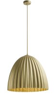 Gro&szlig;e H&auml;ngelampe Riffel Metall Loft E27 &Oslash;50 cm rund