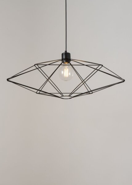 Pendelleuchte Draht Schwarz E27 0,8m L:73 cm groß