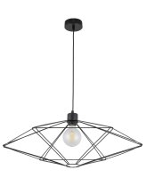 Pendelleuchte Draht Schwarz E27 0,8m L:73 cm gro&szlig;