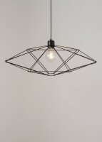 Pendelleuchte Draht Schwarz E27 0,8m L:73 cm groß