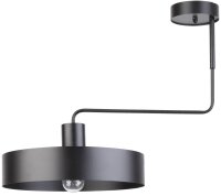 Schwarze Deckenleuchte Metall Retro E27 L:64 cm gro&szlig;
