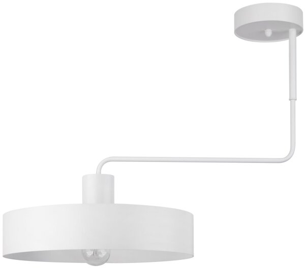 Längliche Deckenleuchte Metall Weiß 64 cm groß E27