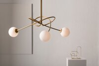 Deckenleuchte 3-flammig Gold Metall Glas G9 gemütlich