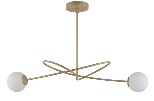 Goldene Deckenleuchte Modern Metall Glas G9 blendarm