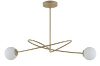 Goldene Deckenleuchte Modern Metall Glas G9 blendarm